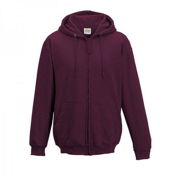 Awdis Plain MensSweatshirt Hoodie Zoodie 18 Colours Szs/ Burgundy